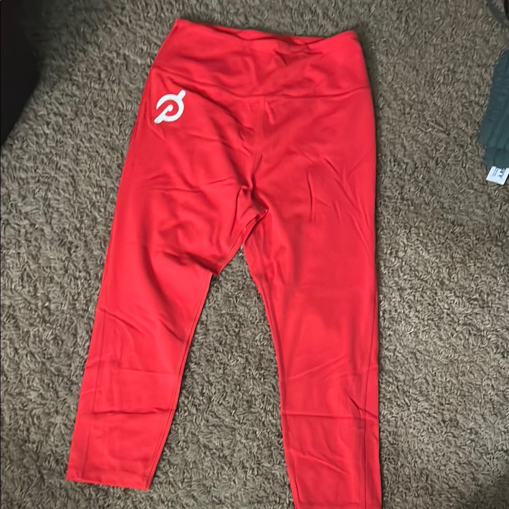 Peloton Red Leggings Athletic Style